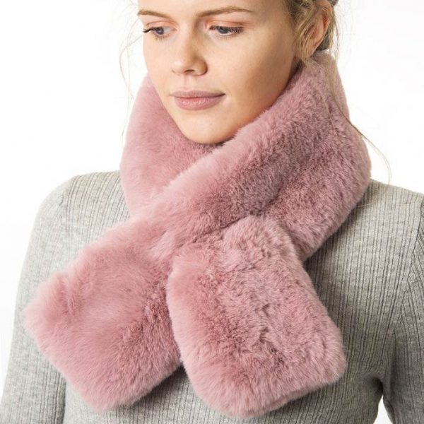 Pink Faux Fur Collar