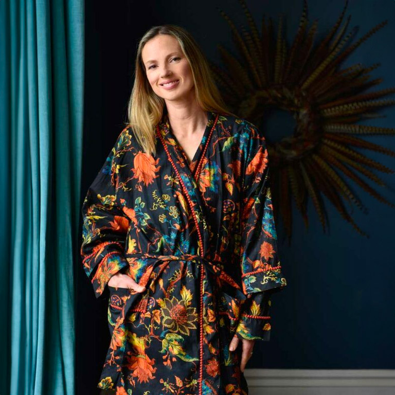 Floral store night robe