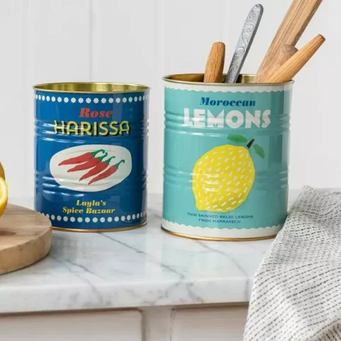 Set Of 2 Lemons & Harissa Storage Tins - From Source Lifestyle