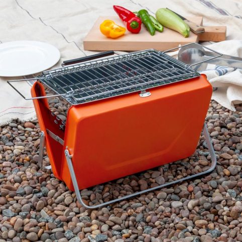 Portable Orange Suitcase BBQ - From Source Lifestyle