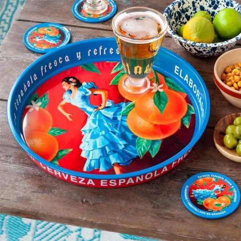 The Spanish Lady Round Tray With Oranges - From Source Lifestyle