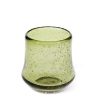 Hand Blown Green Tumbler With Natural Bubbles - By Source Lifestyle UK