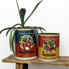 Set Of 2 Large Passata Tins In Two Sizes - From Source Lifestyle UK