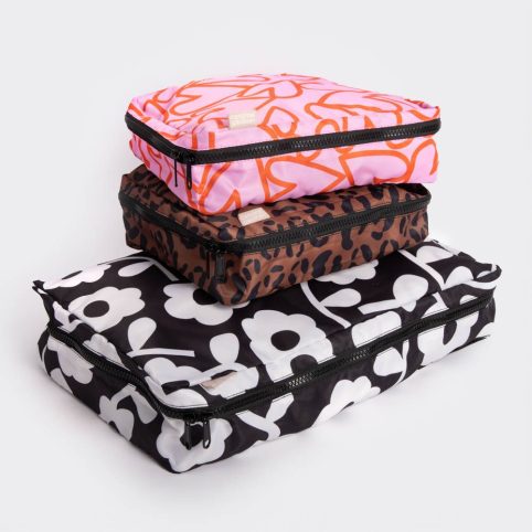 Set Of 3 Caroline Gardner Printed Packing Cubes - From Source Lifestyle UK