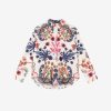 An'ge Silky Printed Shirt In Pinks & Blues - By Source Lifestyle UK