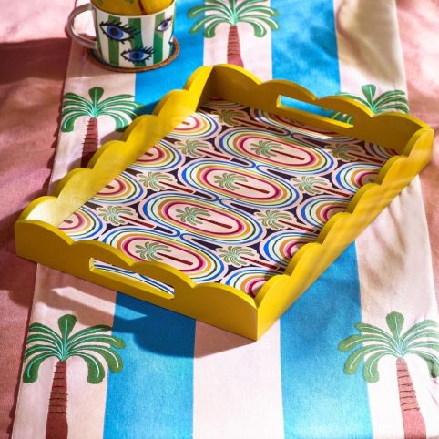 Eleanor Bowmer Palm Tree Tray With Scallop Edging - From Source Lifestyle UK