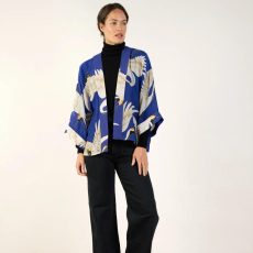 The Stork Royal Blue Kimono Ideal With Jeans Or Pants - From Source Lifestyle UK