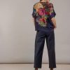 Floral Primula Black Tea Blouse - By Source Lifestyle UK