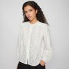 White Cotton Vila Cut-Out Detail Shirt - From Source Lifestyle UK