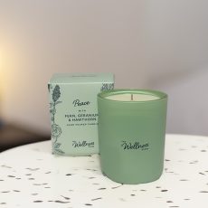 Peace Wellness Scented Candle With Fern, Geranium & Hawthorn - By Source Lifestyle UK