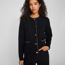 Vila Black Cardigan With Glitter Trim - From Source Lifestyle UK