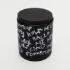 Hello Scented Wax Candle In A Black Pot With White Wording - From Source Lifestyle UK