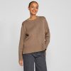 Vila Ostria Deep Hem Knit In Mocha - From Source Lifestyle UK