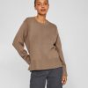 Mocha Ostria Deep Hem Knit - By Source Lifestyle UK