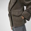 Short Object Teddy Jacket With Contrast Blanket Stitching - From Source Lifestyle