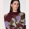 YAS Plum & Lilac Abstract Jumper - By Source Lifestyle UK