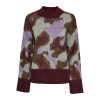 Soft YAS Plum & Lilac Abstract Jumper - From Source Lifestyle UK