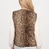 Tie Front Leopard Print Quilted Waistcoat - From Source Lifestyle