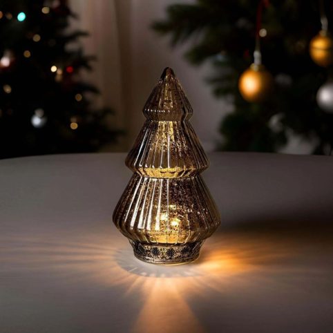 Battery Operated Bronze Glass Christmas Tree Light - From Source Lifestyle