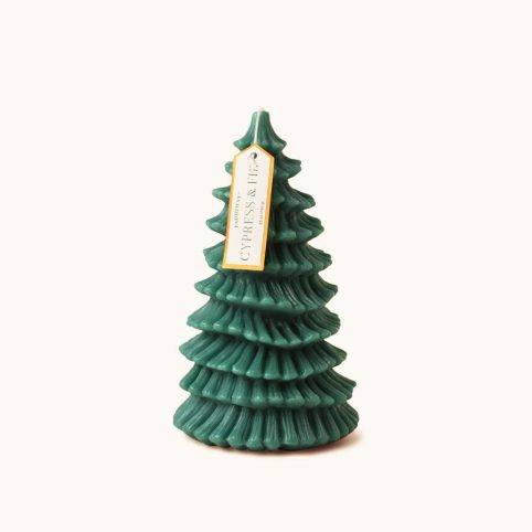 Cypress & Fir Christmas Tree Shaped Candle - From Source Lifestyle UK