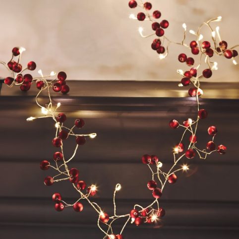 Plug In Red Berry String Lights - From Source Lifestyle UK